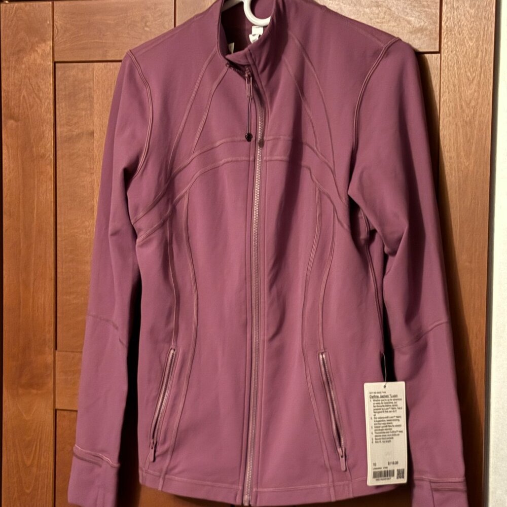 Lululemon Define Jacket *Luon Sz 10 in Vintage Plum Color -LW4AWKS VTPM - Picture 5 of 10